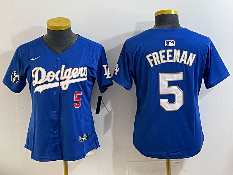 Youth  Los Angeles Dodgers #5 Freeman blue Nike NFL 2025 jersey 016->youth mlb jersey->Youth Jersey